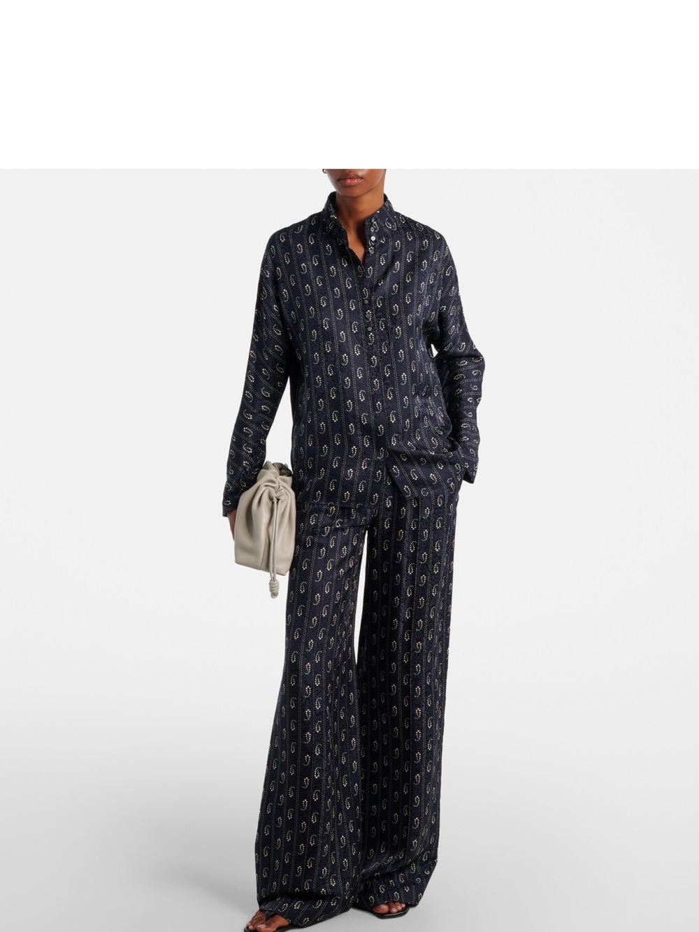 Tory Burch
Paisley jacquard wide-leg pants and top set